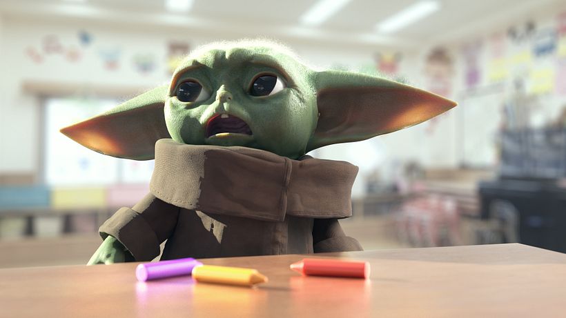 Baby Yoda in Kindergarten - 3D