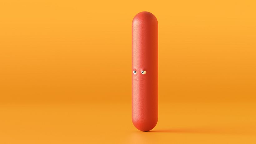 Chillin' Hot Dog - 3D