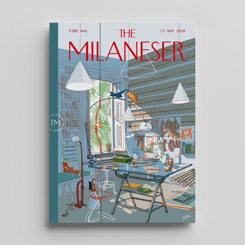 The cover of " The Milaneser", not a magazine, but a poster to depict the Milanese atmosphere.