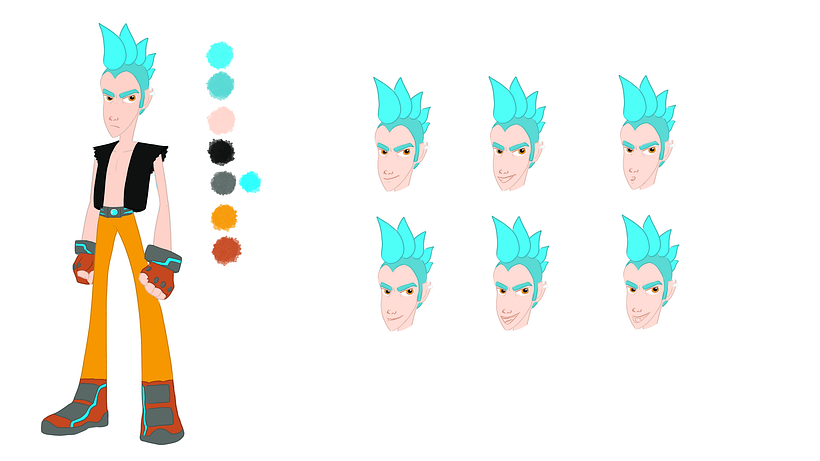 Some mouth expression to experiment with his face.
