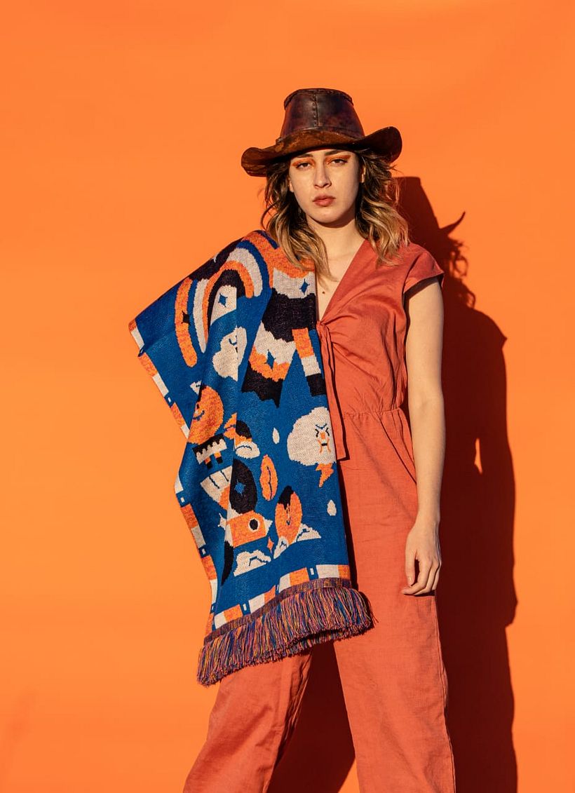 This is a photo of one of the blankets I designed. The photo studio is run by Carolina Domínguez. 