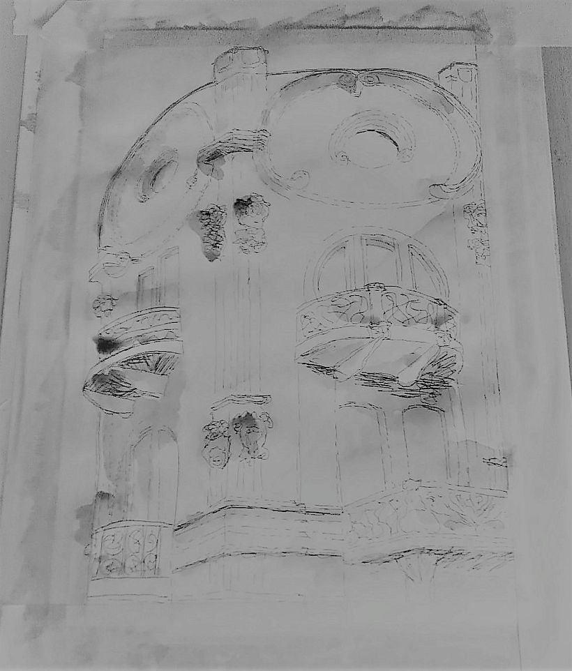 boceteo a lápiz y tinta