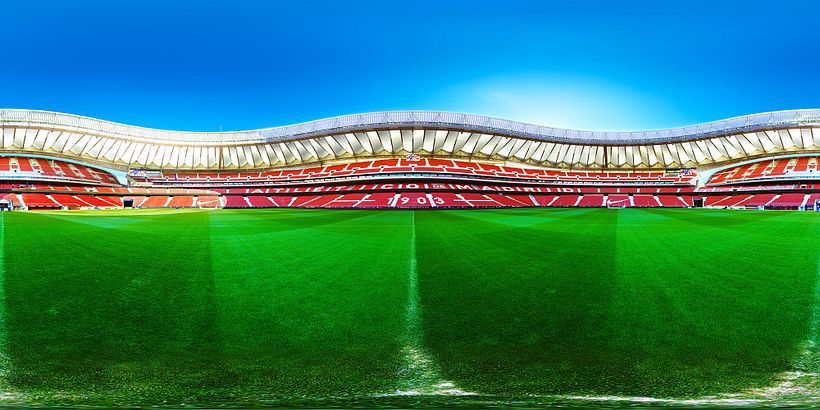 Wanda Metropolitano football stadium: App main menu LaLiga & Samsung.