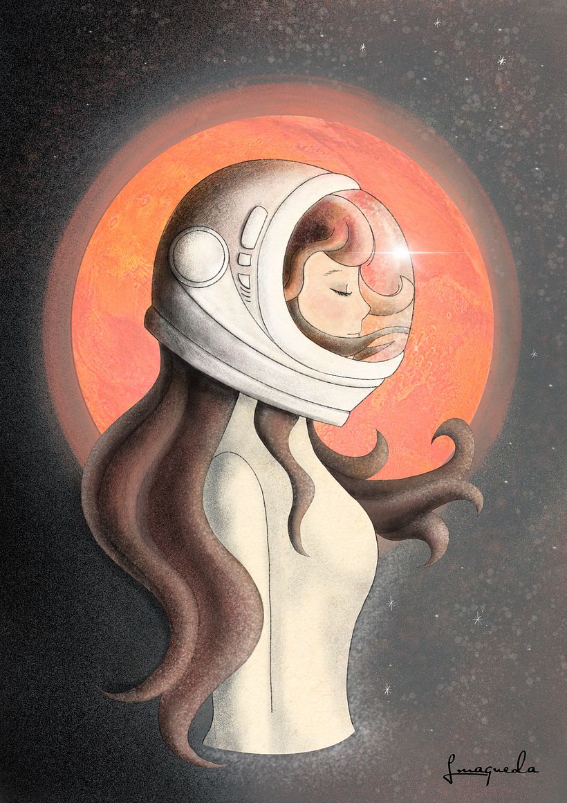 Primera idea del dibujo que quería usar para este proyecto. Estilo libre.