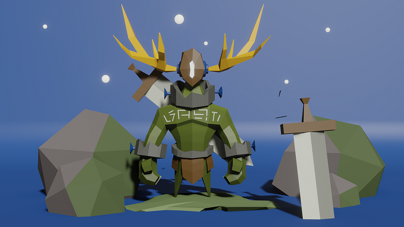 My project in Low Poly Character Modelling for Video Games course 0