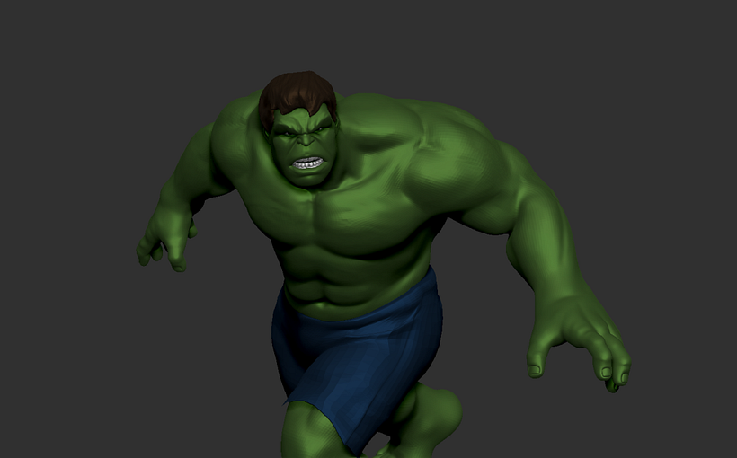 Hulk Study 3D model ZBrush 3
