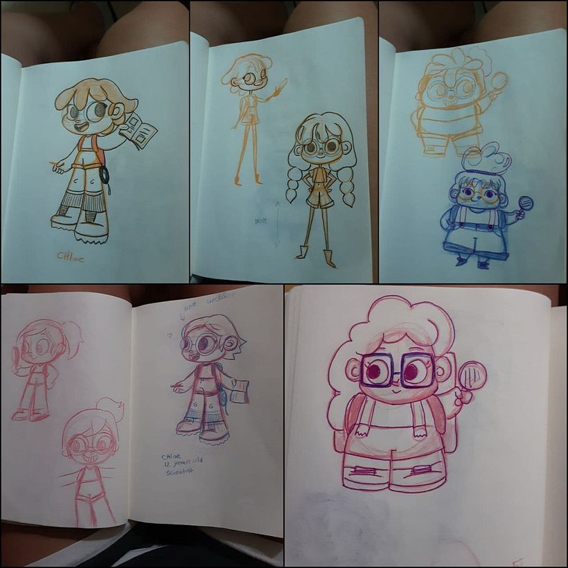I made of lot of sketches on paper and I didn't like any of them at first.