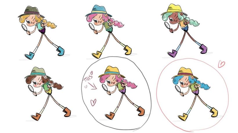 When I finally found the right "Chloe" I started thinking about the colour palette that could fit her.