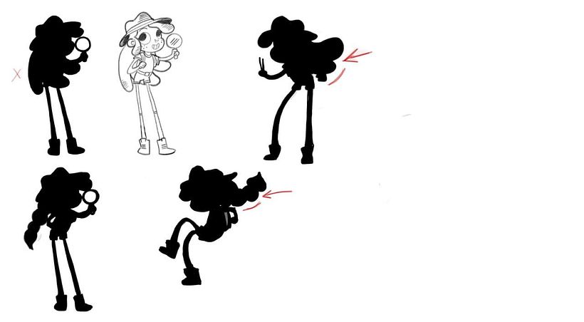 I continued improving the selected design, I replaced the loosed hair with a big chubby braid that remembers me a soft candy.