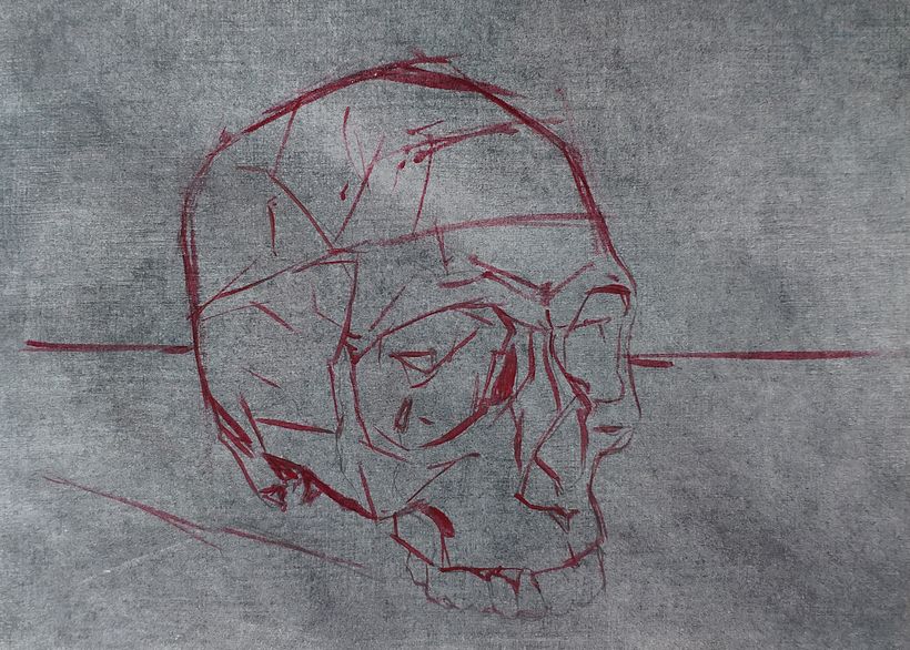 Calavera al óleo. 1