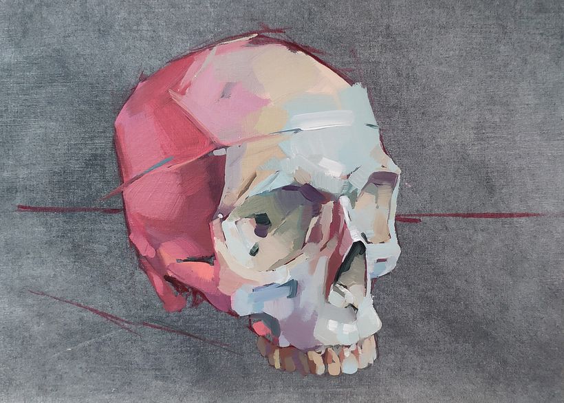 Calavera al óleo. 2