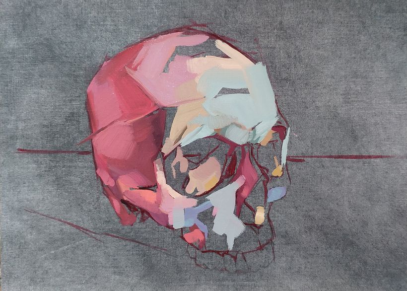 Calavera al óleo. 4