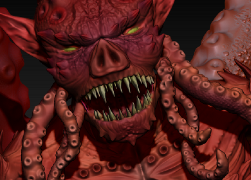 My project in Digital Sculpture of Fantastic Creatures with ZBrush course 1