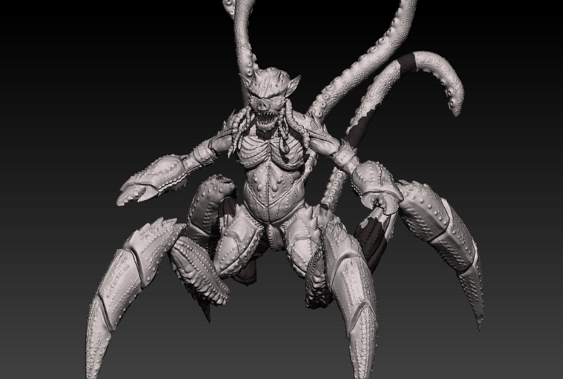 My project in Digital Sculpture of Fantastic Creatures with ZBrush course 5