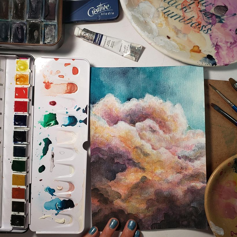 Concurso: pinta tu cielo con acuarela y participa por cursos y un súper kit 1