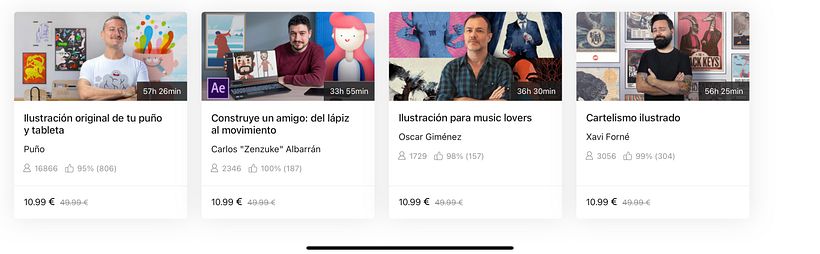 En concreto el de cartelismo son algo más de 3 horas de vídeo.