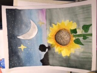Luna con girasol 🌻 