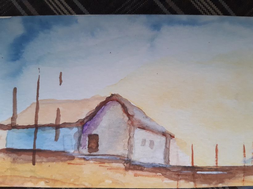 Pueblo de pescadores. Costas de Uruguay. Una tarde
