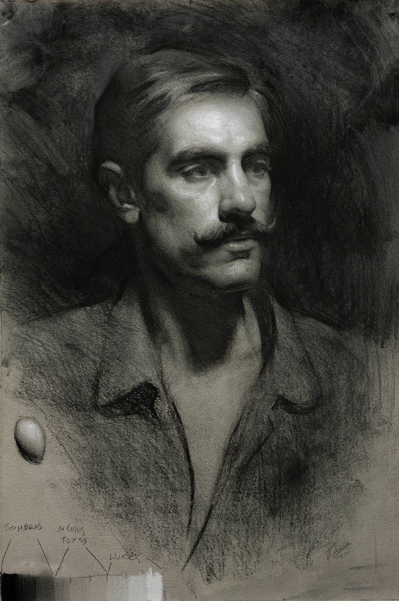 Mi Proyecto del curso: Retrato realista al carboncillo -1