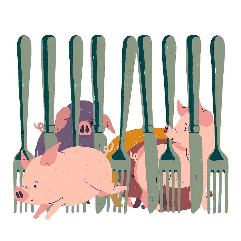 Editorial illustrations: Djurens Rätt 3