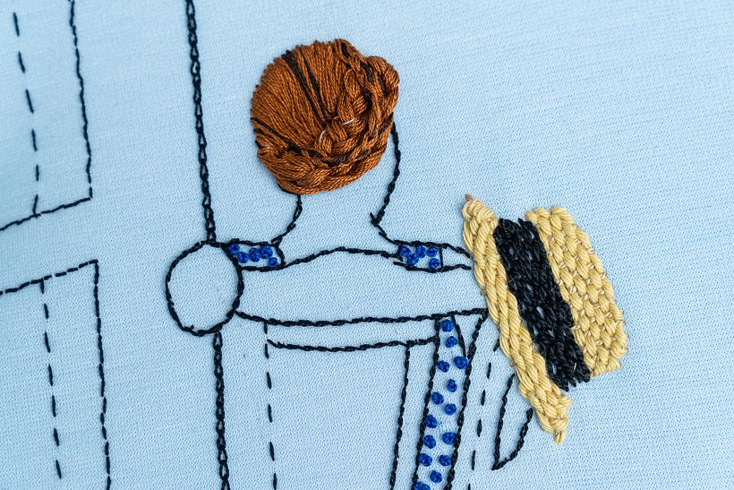 Mi Proyecto del curso: Técnicas de bordado para crear peinados con volumen 5