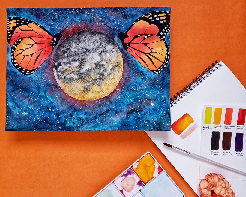 Concurso: pinta tu cielo con acuarela y participa por cursos y un súper kit 2