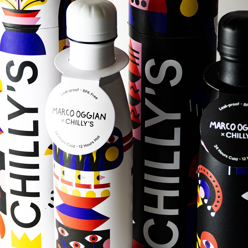 Colaboración con Chilly's Bottles - Ilustración tradicional