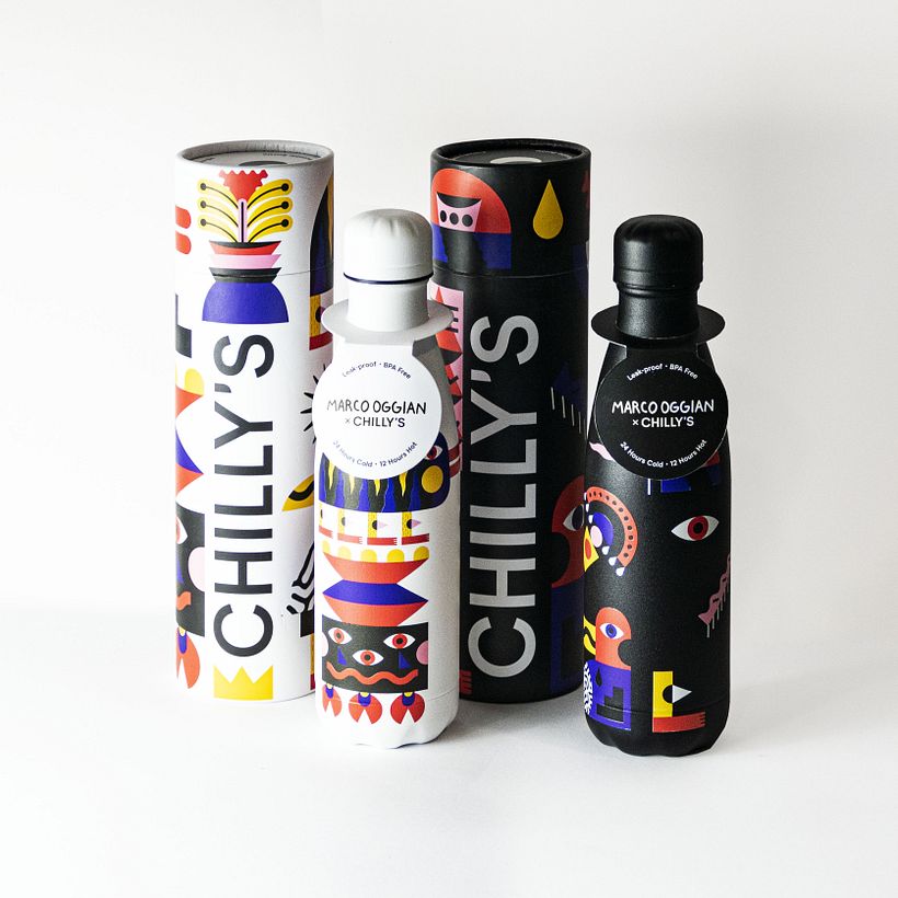 Colaboración con Chilly's Bottles - Ilustración tradicional
