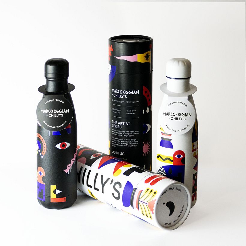 Colaboración con Chilly's Bottles - Ilustración tradicional
