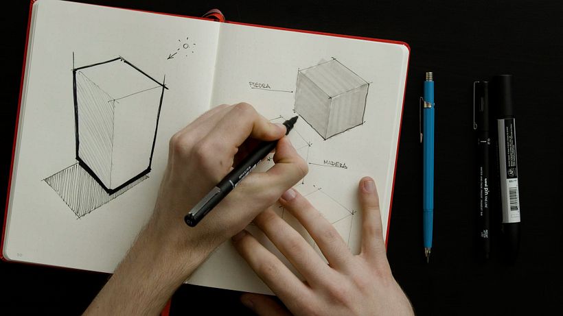 Tutorial Sketching: cómo representar textura de piedra con bolígrafo y marcador 7
