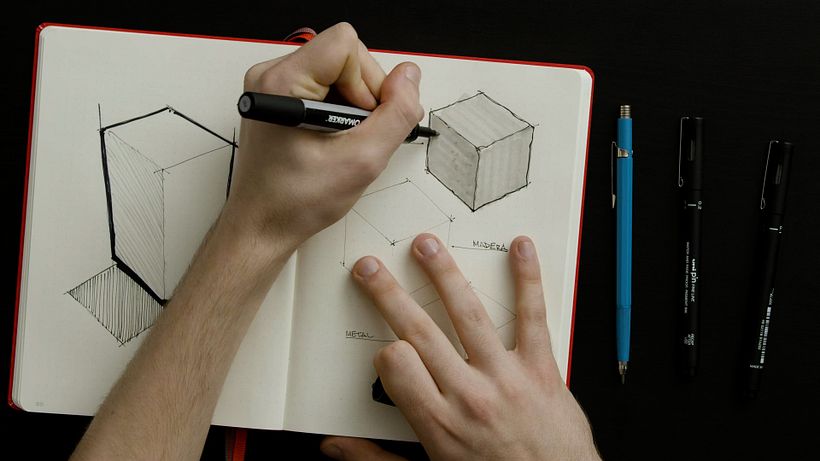 Tutorial Sketching: cómo representar textura de piedra con bolígrafo y marcador 9