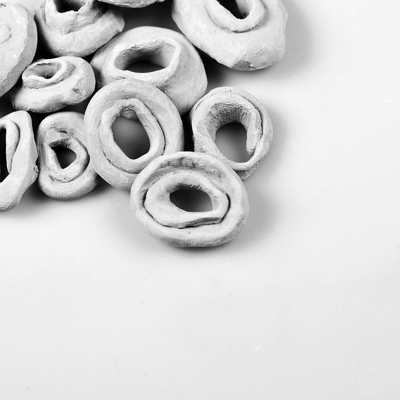 Interpretación en 3D: piezas de cerámica.