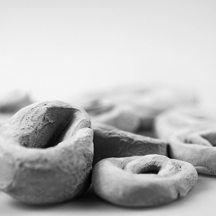 Interpretación en 3D: piezas de cerámica.