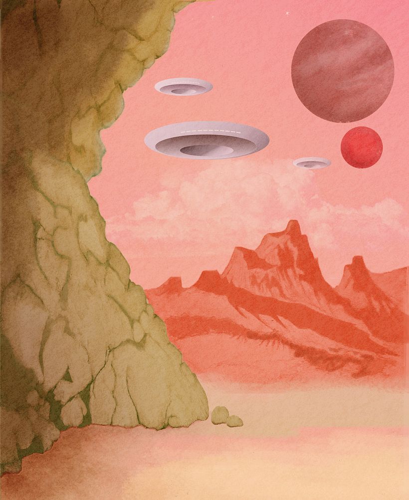 Tecnología flotante en el planeta Afrodos