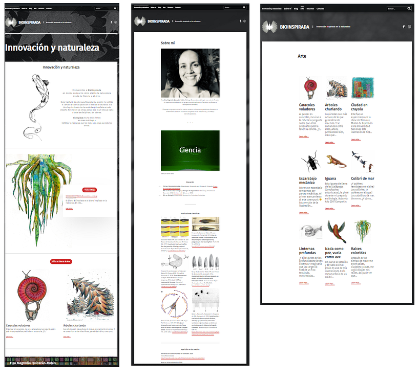 Bioinspirada.com - Mi Proyecto del curso: Creación de una web profesional con WordPress 2