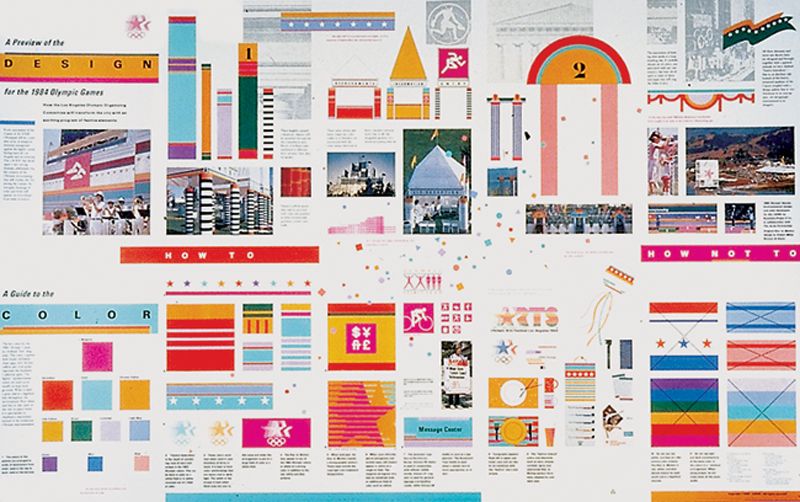 Brochure for the 1984 Los Angeles Olympic Games, designed by Deborah Sussman. sussmanprejza.com
