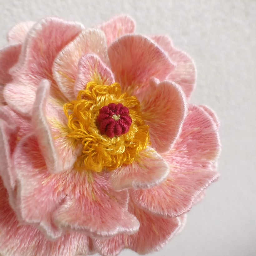 3D Embroidery -  Peony -1