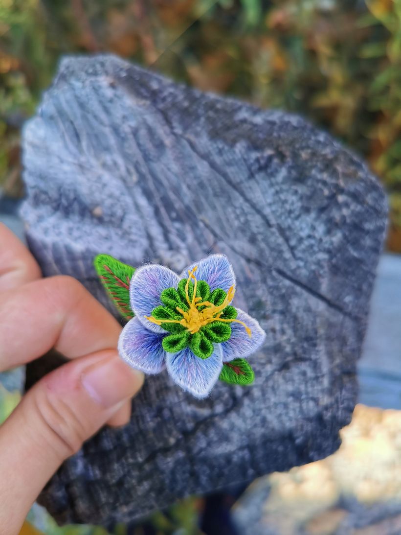 3D Embroidery -  Hellebore 6