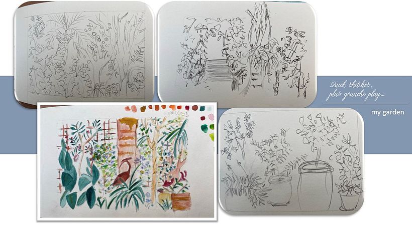 My projects in Botanical Watercolor Sketchbook course 6