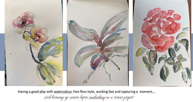 My projects in Botanical Watercolor Sketchbook course 7