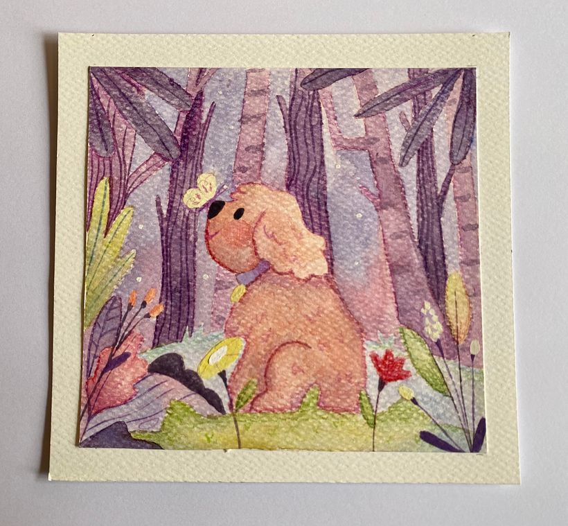 Y este con acuarela y unos toques de gouache :)