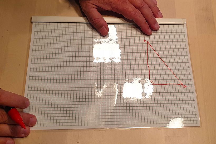 Use the checkered side if necessary.