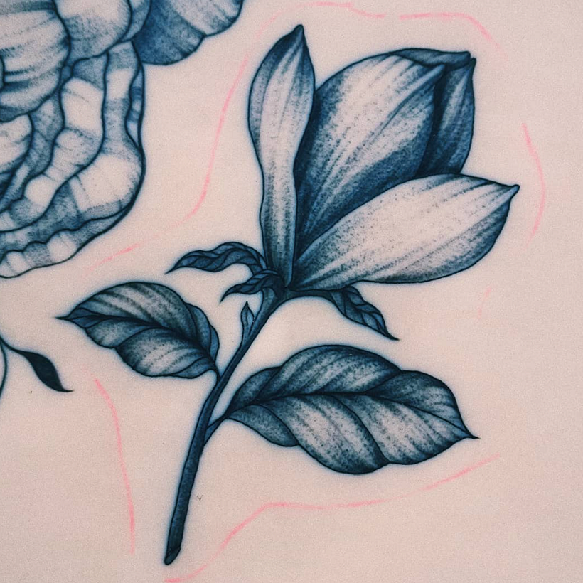 Mi Proyecto del curso: Tatuaje botánico con puntillismo 0