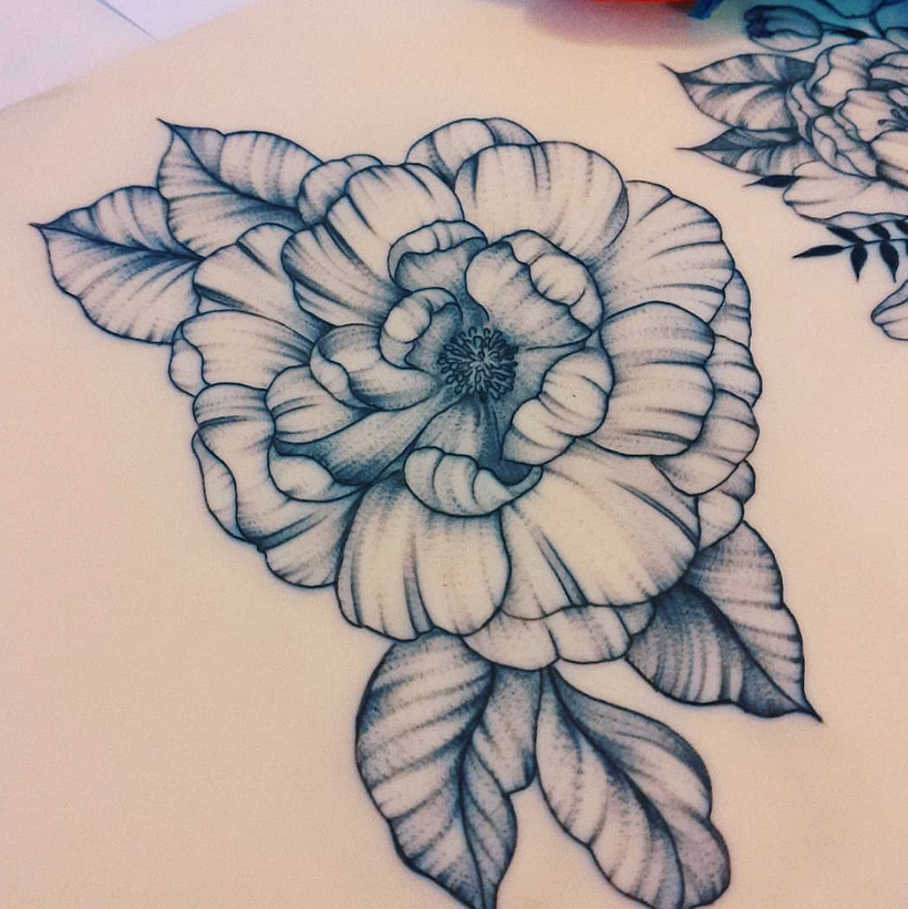 Mi Proyecto del curso: Tatuaje botánico con puntillismo 3