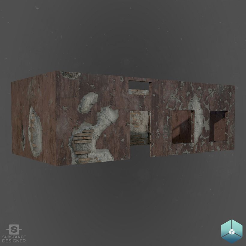 Betonwand mit Holzbrettern beschädigen Generator 7