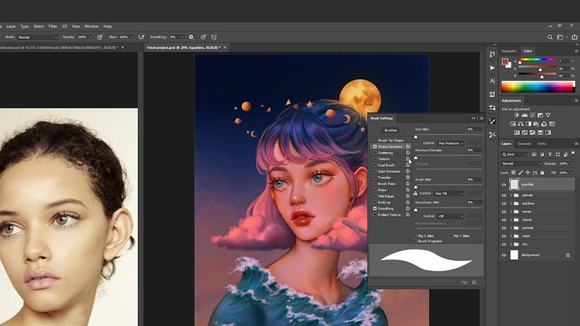 Make Your Digital Fantasy Portraits Sparkle in Photoshop 3