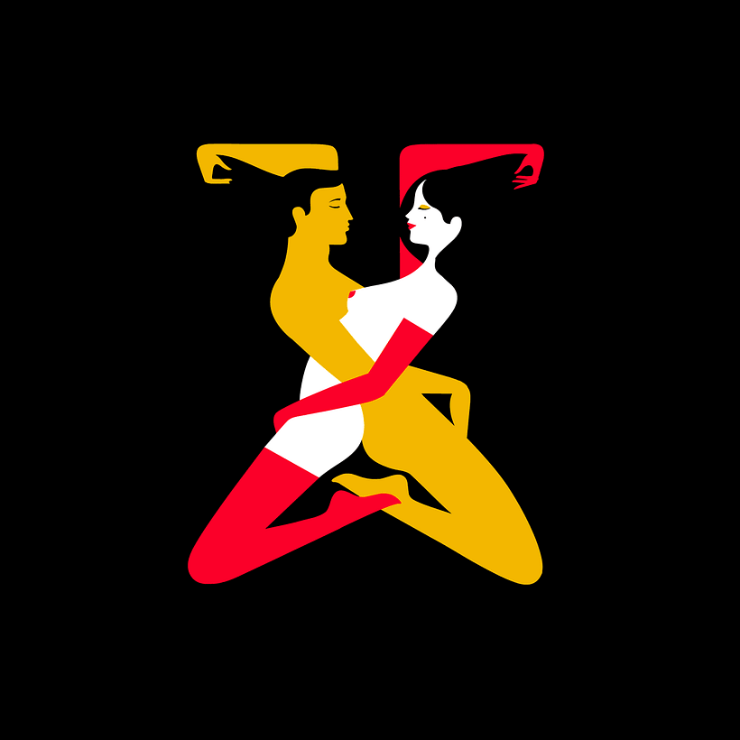 La letra X hecha gif