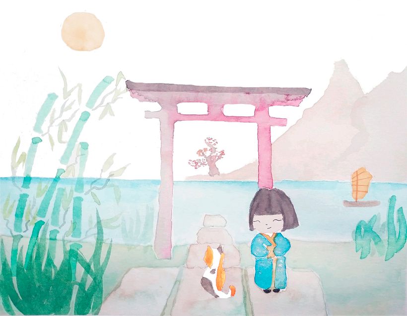 Proyecto: Ilustración en acuarela con influencia japonesa 0
