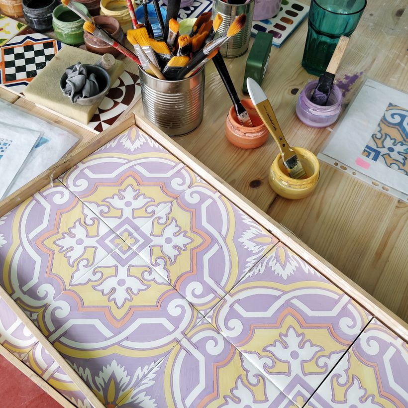 Hand painted traditional Portuguese tiles - Moreira 257 2