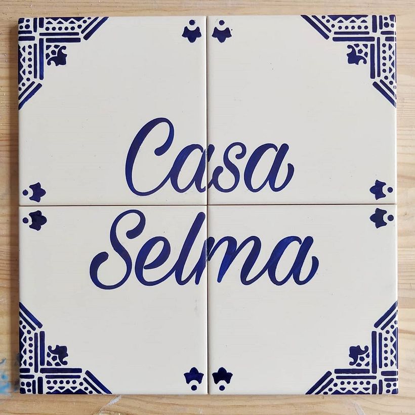 Portuguese hand painted tiles for a kitchen - Innendesign